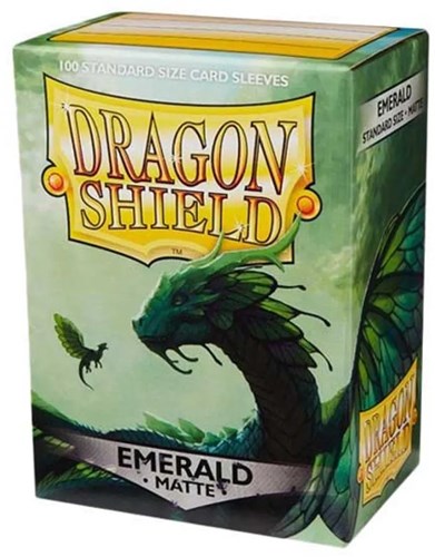 Dragon Shield bustine carte standard opache verde smeraldo 100 carte mazzo
