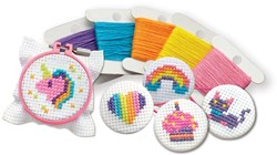4M giocattolo creativo mini ricamo punto croce per bambini KidzMaker