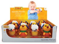 Tolo Classic scatola espositiva giocattoli sonori anatra e cane - 12 pezzi