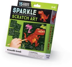 Crocodile Creek Sparkle Kraskaarten Dino - 15 carte