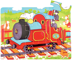 BigJigs puzzle in legno treno - 9 pezzi - giocattolo educativo