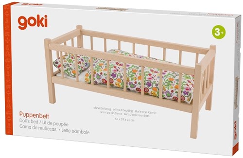Goki letto per bambole letto giocattolo in legno per bambole fino a 50 cm-2