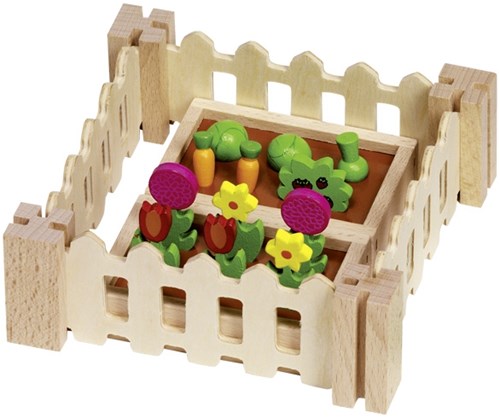 Goki accessori casa delle bambole set giardino - set da giardino in legno 32 pezzi-2