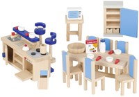 Goki cucina casa delle bambole set mobili legno accessori 30 pezzi-2