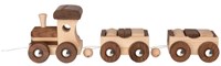 Goki treno in legno Amsterdam - trenino giocattolo con blocchi-2