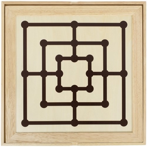 Goki set di giochi in legno scacchi e mulino da viaggio-2