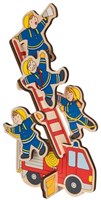 Goki puzzle impilabile in legno vigili del fuoco - gioco educativo puzzle 8 pezzi-2