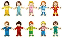 Goki puzzle in legno set travestimento bambino e bambina in scatola di legno 36 pezzi-2
