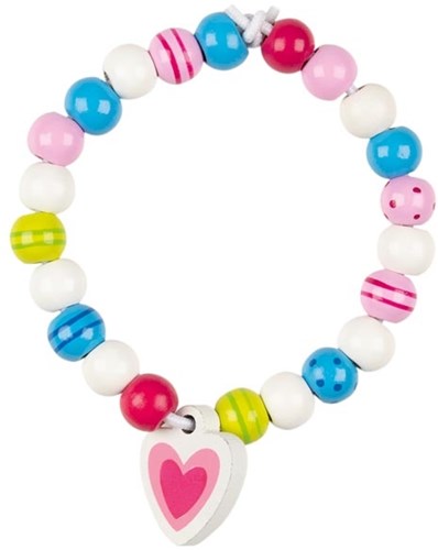 Goki set di perle in legno - giocattolo creativo colorato per bambini-2