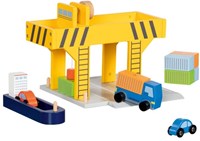 Goki gru portuale giocattolo gru per bambini - gru in legno-3