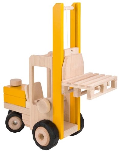 Goki carrello elevatore in legno giocattolo - veicolo da cantiere per bambini-3
