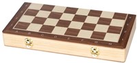 Goki scacchi dama legno magnetico 2in1 gioco da viaggio classico-3
