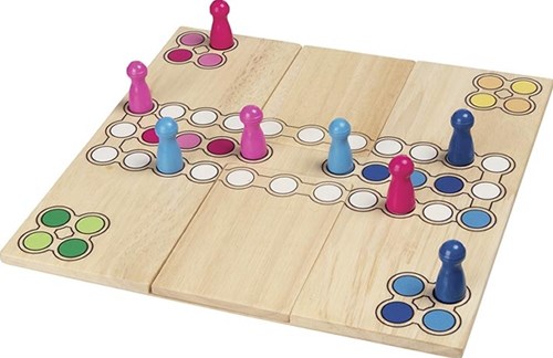 Goki gioco ludo in legno - gioco da tavolo variabile per bambini-3