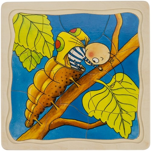 Goki puzzle in legno farfalla - puzzle educativo a strati 44 pezzi-3