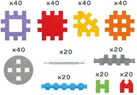Marioinex blocchi da costruzione Mini Waffle - 300 pezzi set costruzioni multicolore-3