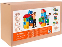 Marioinex gioco di costruzione Waffle Maxi 32 pezzi - giocattolo da costruzione colorato