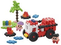 Marioinex blocchi da costruzione camion dei pompieri - Mini Waffle 80 pezzi giocattolo-2