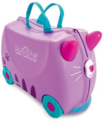 Trunki valigia bambini - Gatta Cassie trolley cavalcabile 18L lilla