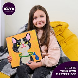 Okto dipingi con i numeri animali gatto - set creativo pittura giocattolo