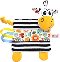 Mom's Care copertina zebra giocattolo per neonati con etichette