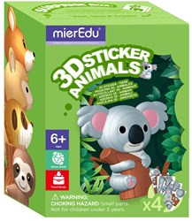 Mieredu adesivi animali 3D - Giocattolo creativo per bambini