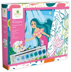 Sycomore kit pittura con numeri sirene dai 7 anni