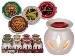 Bruciatore di cera profumato in porcellana bianca 7x8cm lampada aromatica con cera profumata