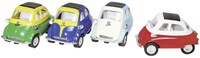 Goki BMW Isetta auto giocattolo in metallo modello 1:38 6,5 cm