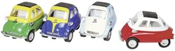 Goki BMW Isetta auto giocattolo in metallo modello 1:38 6,5 cm