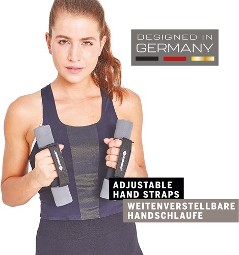 Schildkröt set manubri fitness 2x 1,0kg con cinturino regolabile-3