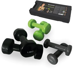 Schildkröt set manubri fitness 6 pezzi con rivestimento in vinile e valigetta