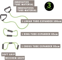 Schildkröt set di espansori elastici fitness con maniglie per allenamento-2