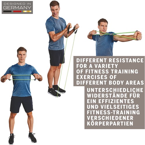 Schildkröt set di espansori elastici fitness con maniglie per allenamento-3