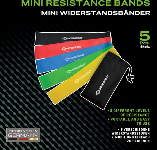 Schildkröt fitness mini bande di resistenza set 5 pezzi allenamento in lattice-2