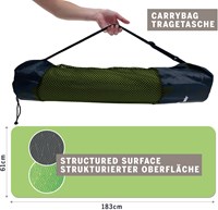 Schildkröt tappetino yoga lime-antracite 4mm - tappetino fitness antiscivolo senza PVC-3