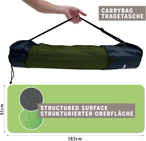 Schildkröt tappetino yoga lime-antracite 4mm - tappetino fitness antiscivolo senza PVC-3