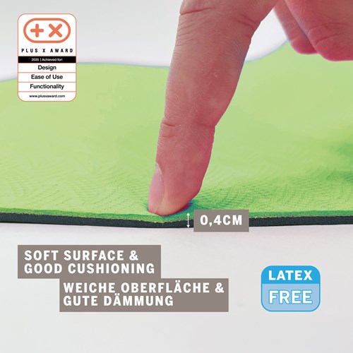 Schildkröt tappetino yoga lime-antracite 4mm - tappetino fitness antiscivolo senza PVC-2