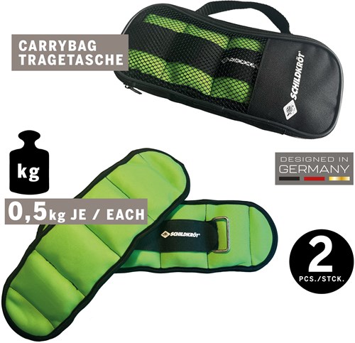 Schildkröt pesi da polso e caviglia fitness 2x 0,5kg regolabili-2
