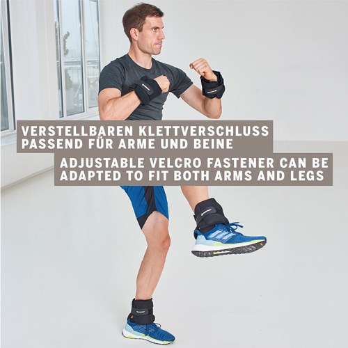 Schildkröt pesi per polsi e caviglie fitness 2x 2,0kg regolabili-3