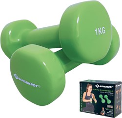 Schildkröt manubri fitness set 2x1kg - pesi vinile allenamento casa
