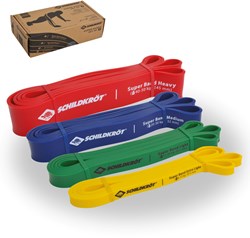 Schildkröt bande elastiche fitness set di 4 super bands elastiche
