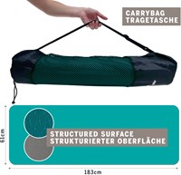 Schildkröt tappetino yoga antiscivolo bicolore 4mm antracite blu senza PVC-3