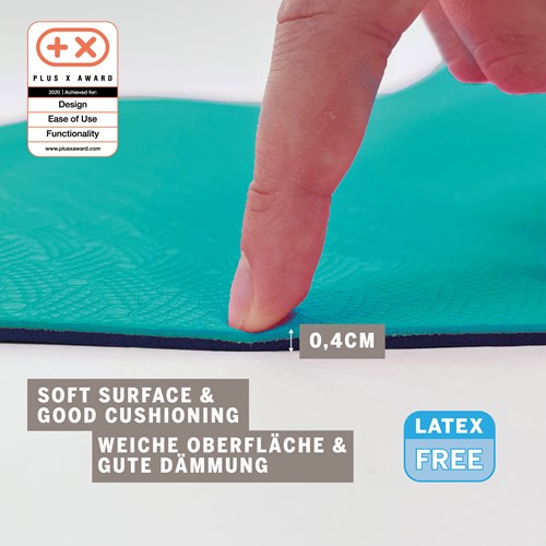 Schildkröt tappetino yoga antiscivolo bicolore 4mm antracite blu senza PVC-2