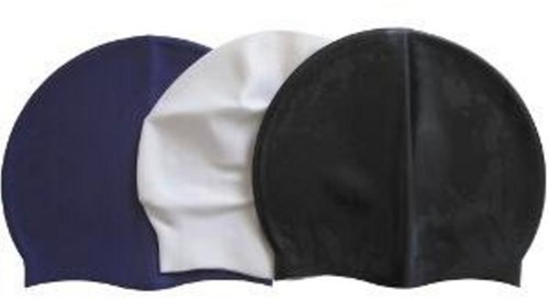 Megaform cuffia da nuoto in silicone per adulti - nera - accessorio nuoto