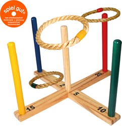 Schildkröt set lancio degli anelli in legno FSC gioco da giardino