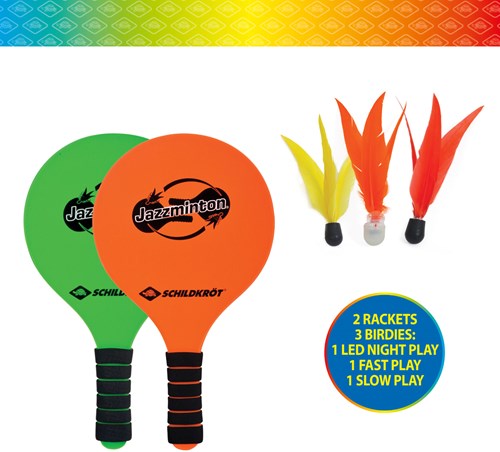Schildkröt Jazzminton set beachball LED birdies divertimento-2