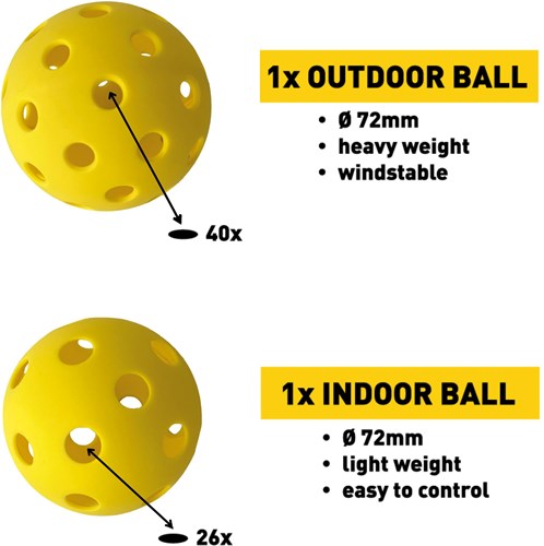 Schildkröt Set Pickleball per 2 giocatori - Giocattolo sportivo con racchetta-3