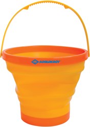 Schildkröt secchiello pieghevole giocattolo da spiaggia silicone 2 litri giallo-rosso