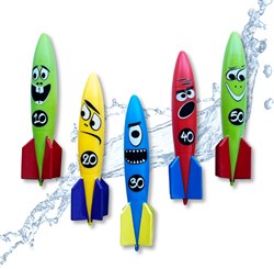 Schildkröt giocattolo da immersione Rocket Divers set per piscina e bagno