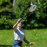 Schildkröt set badminton 2 giocatori ricreativo con racchette e volani-3